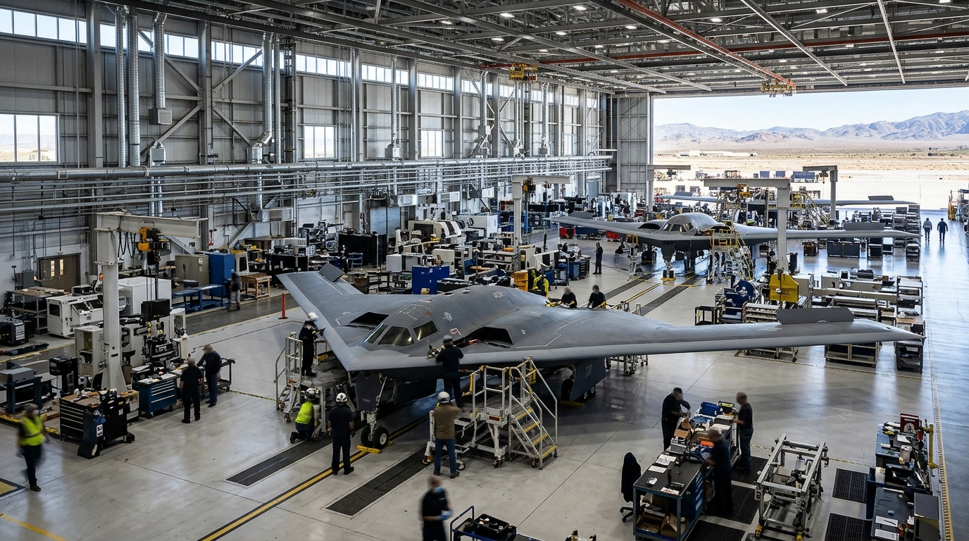 【米空軍省/ノースロップ・グラマン】B-21爆撃機の最終組立ラインを起工 ―パームデールで年間の生産能力を25％高める！